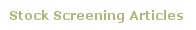 Stock Screening Articles